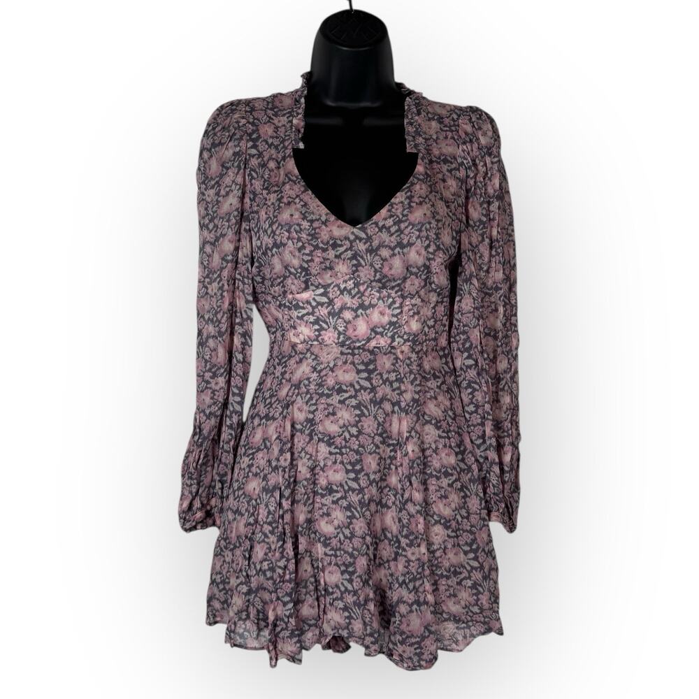 NWT LOVESHACKFANCY Cassidy Floral Georgette Ruffle Mini Dress Size 00/ MSRP $425 - Picture 7 of 11